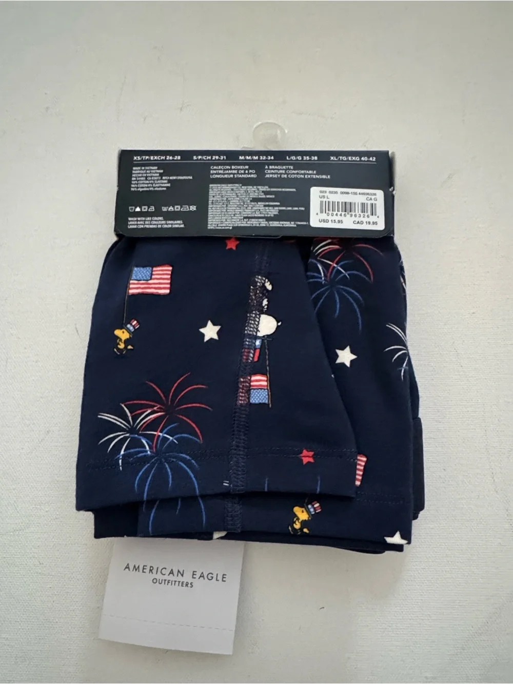 Snoopy Boxer Briefs Mens Large American Eagle Americana